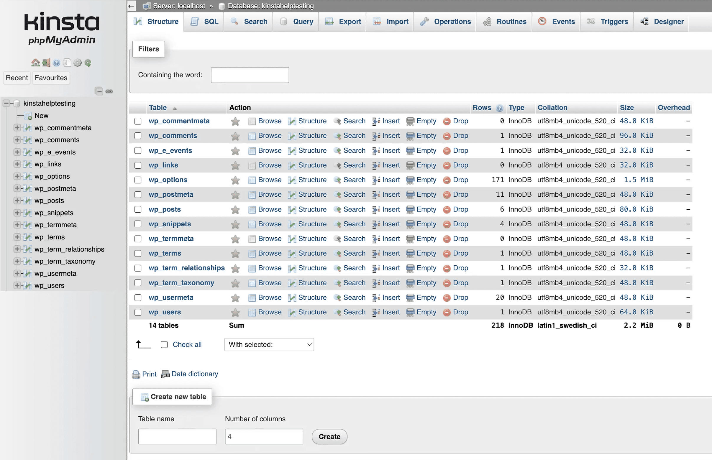 データベースファイルのインポートが完了