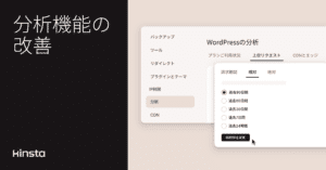 MyKinstaのサイト別分析データをさらに詳しく確認できるようになりました