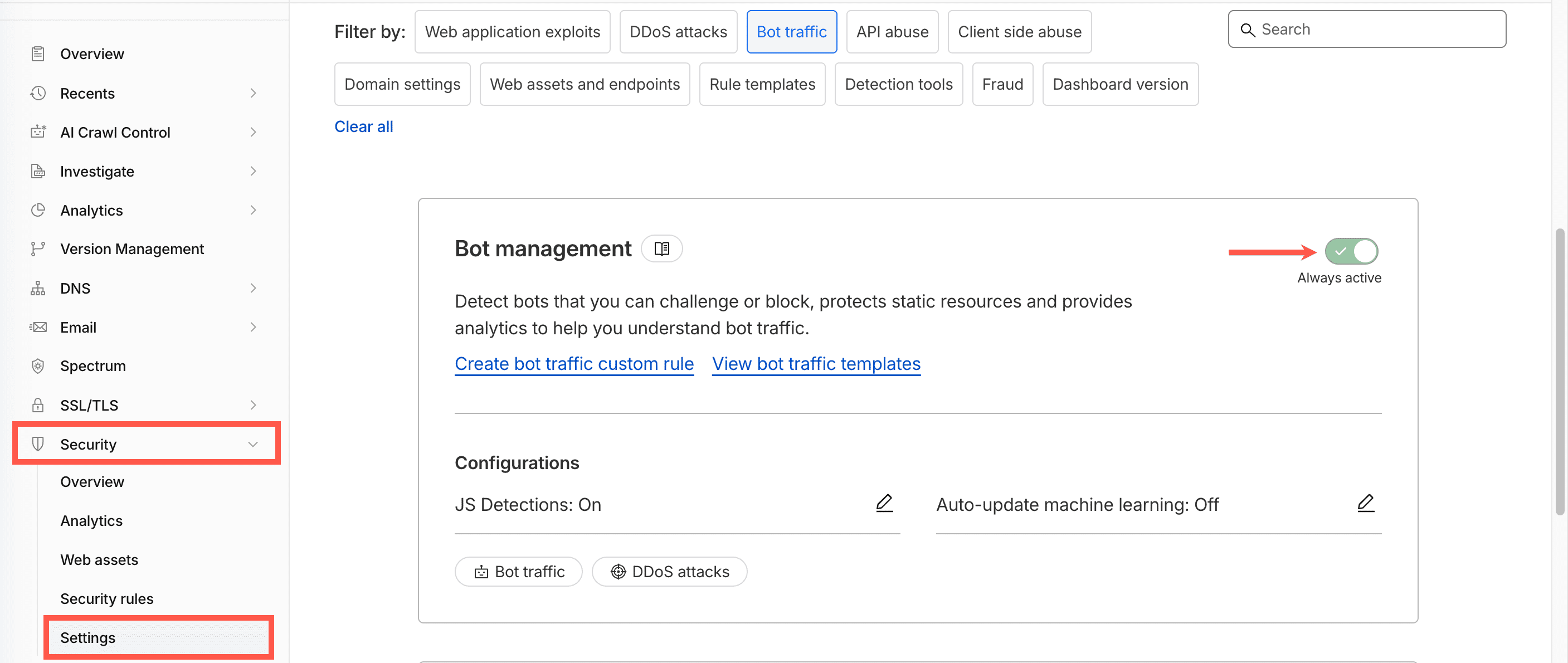 Enable bot management in Cloudflare.