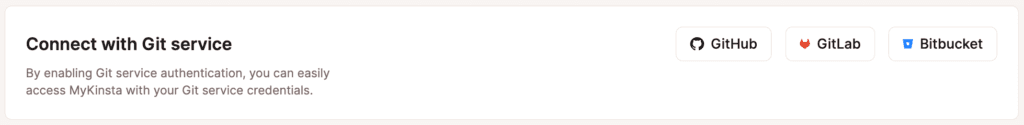 Connect your Git service to MyKinsta.