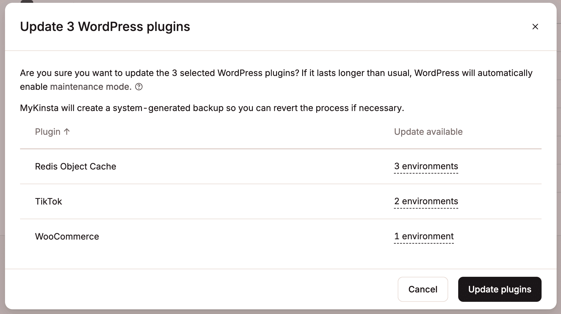 Confirm the plugin update.