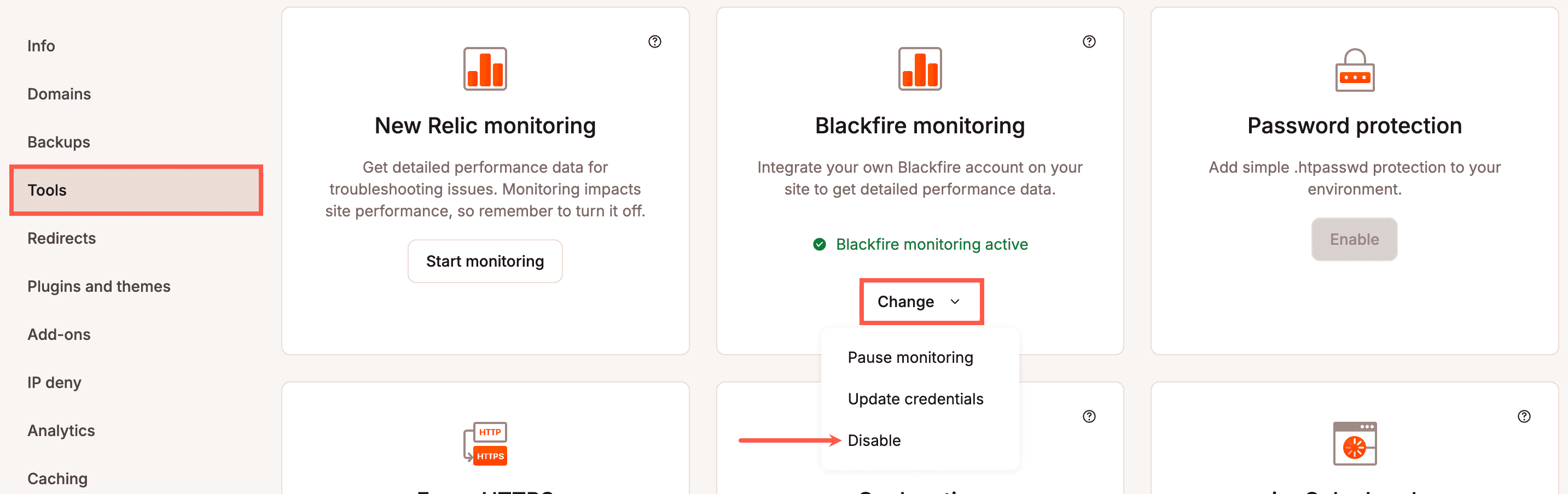 Disable Blackfire monitoring. 