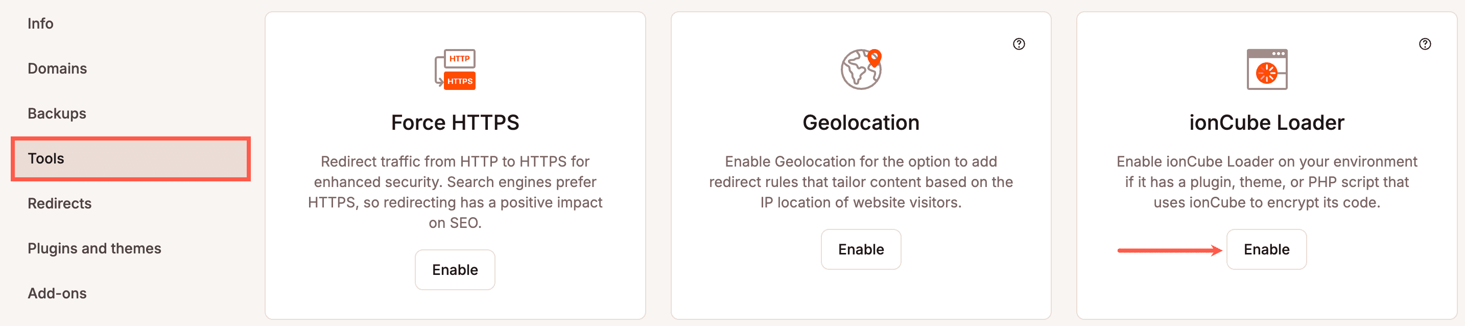 Enable ionCube Loader in MyKinsta.