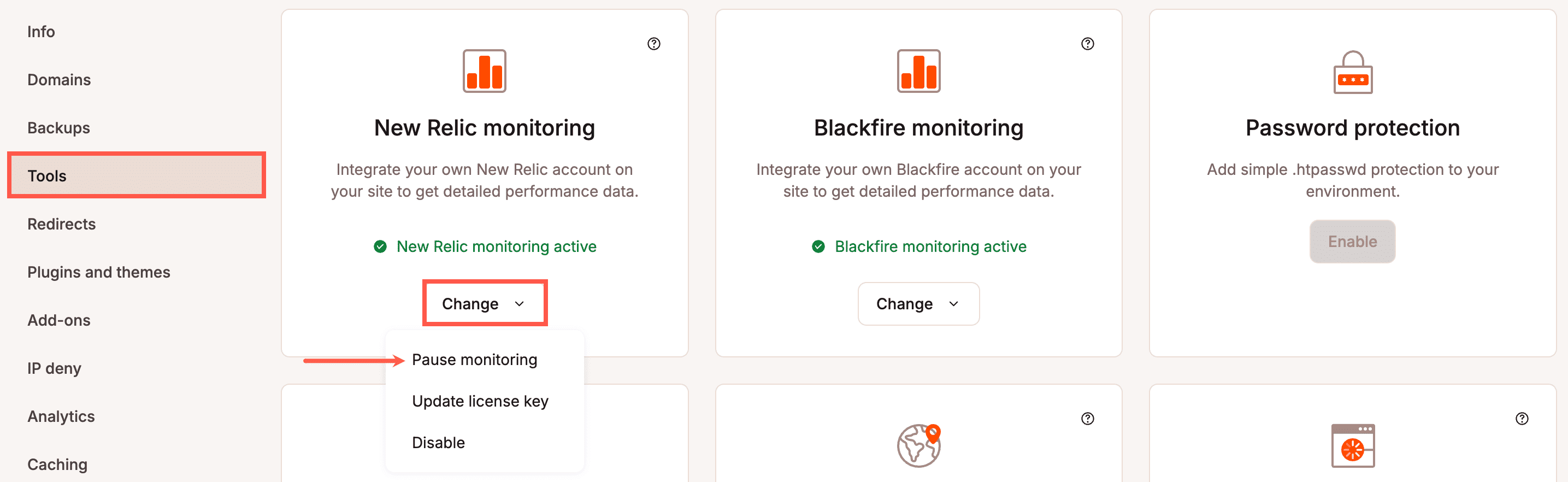 Pause New Relic monitoring.