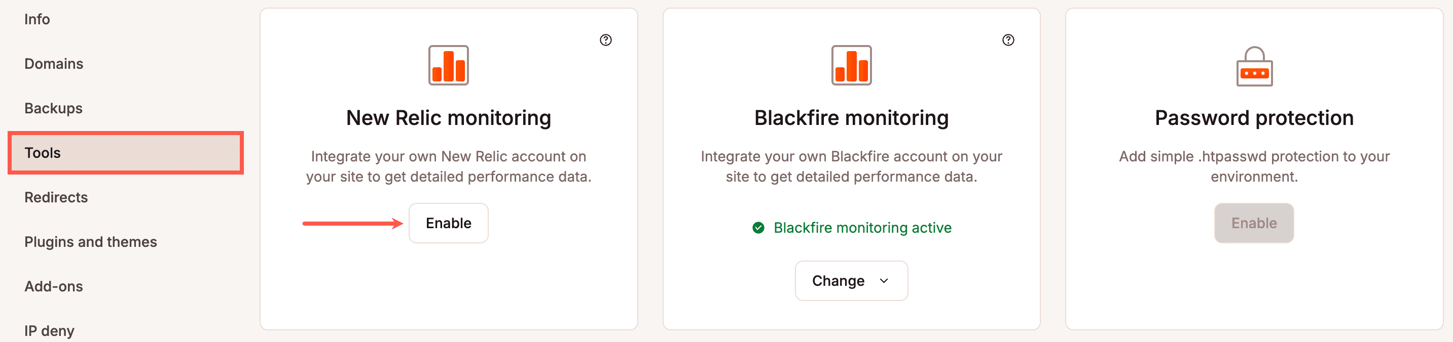 Enable New Relic monitoring for WordPress in MyKinsta.