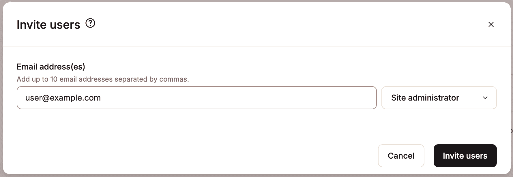 Invite a user to your site in MyKinsta.
