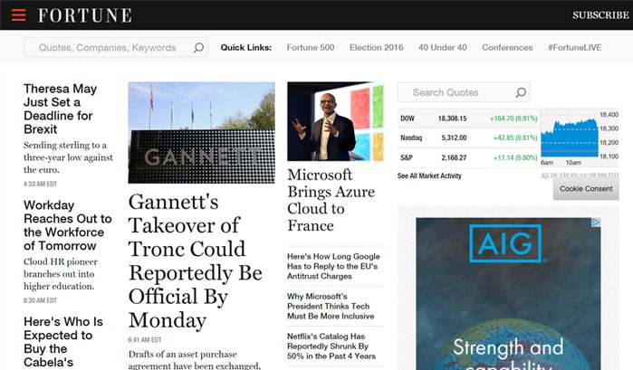fortune wordpress seiten