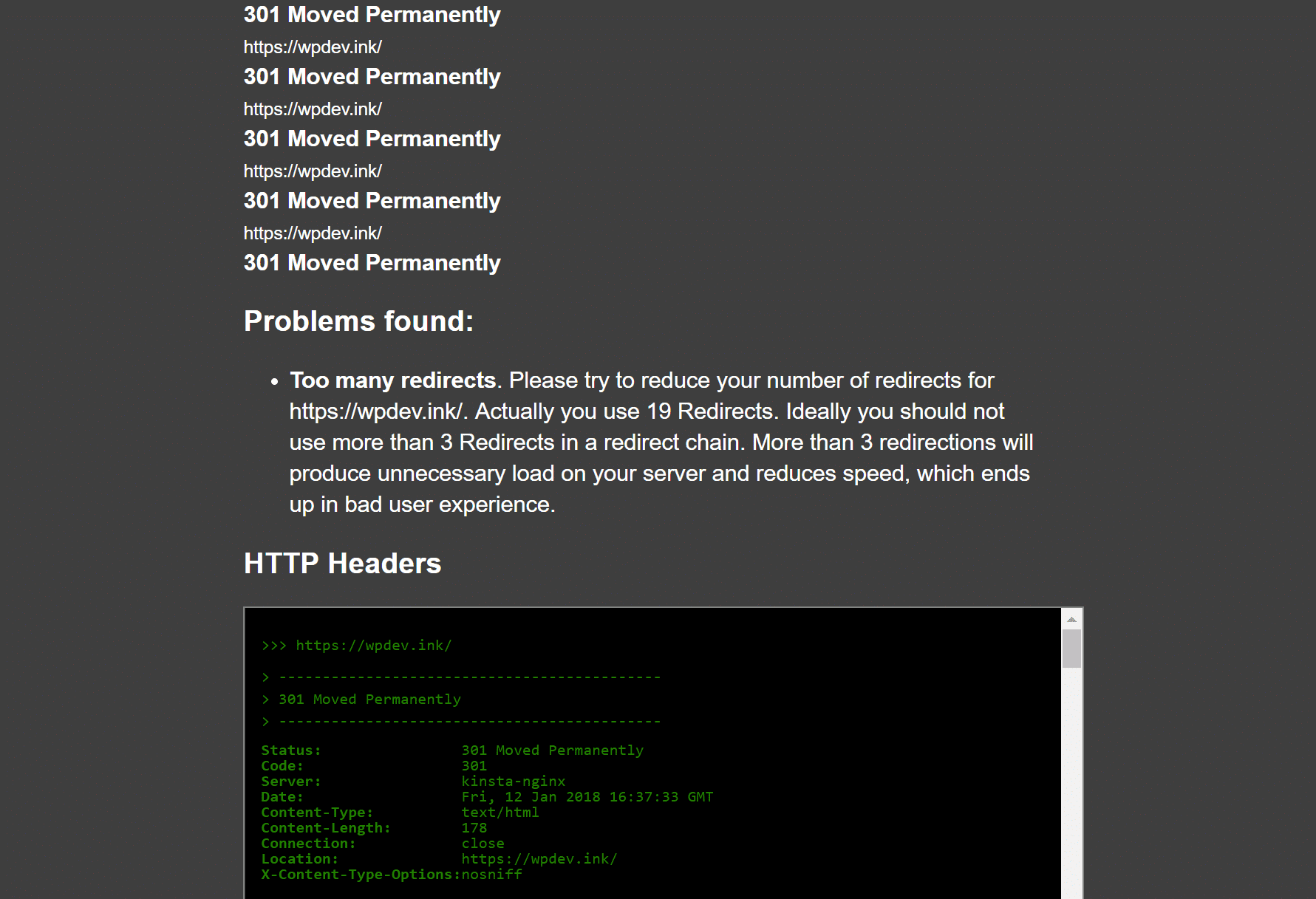 „Too many redirects“