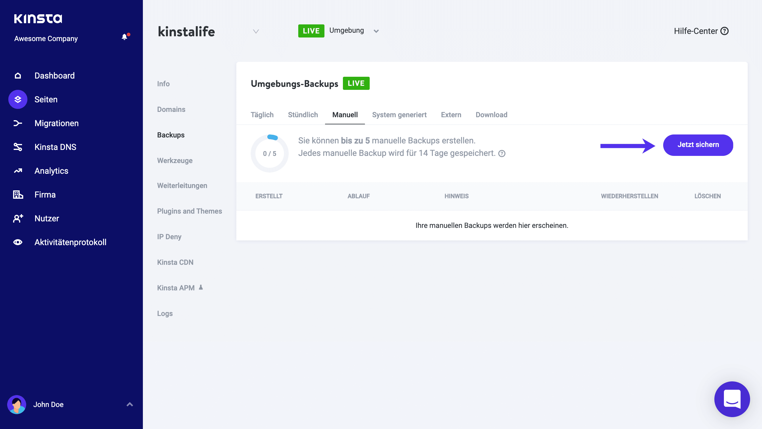 Ein WordPress Backup erstellen