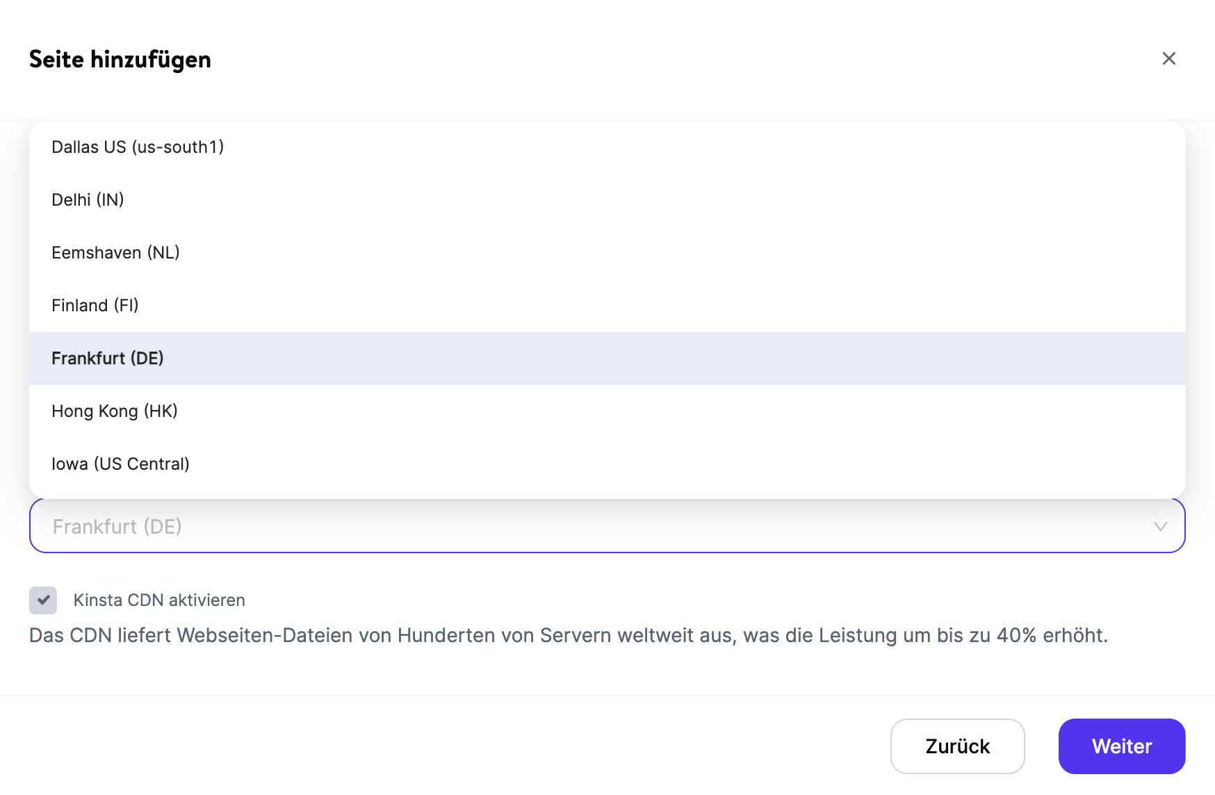 Google Cloud Platform Server-Standorte.