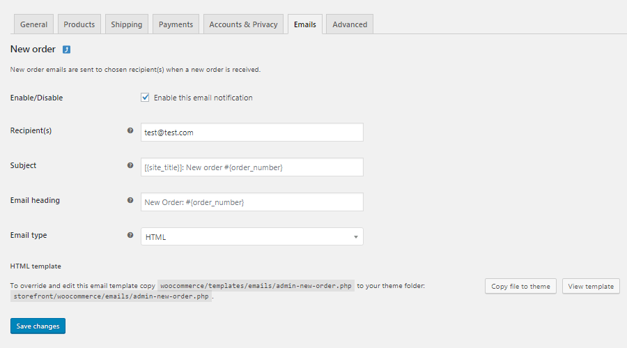 WooCommerce Emails anpassen