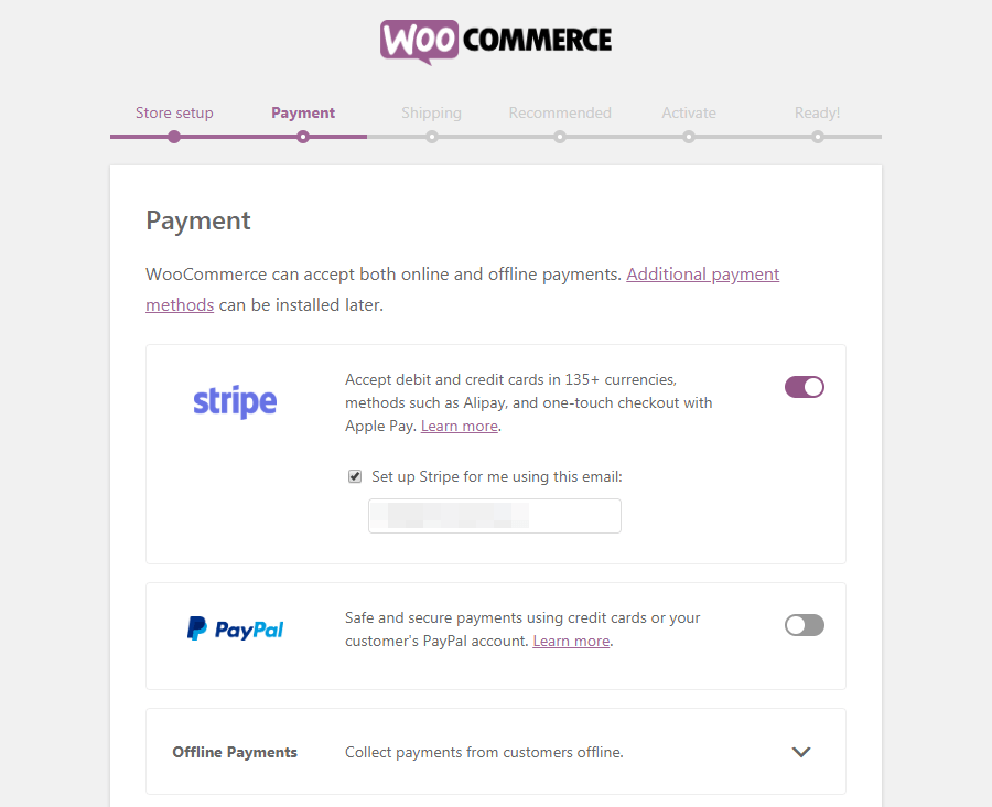 Die WooCommerce Payment Seite