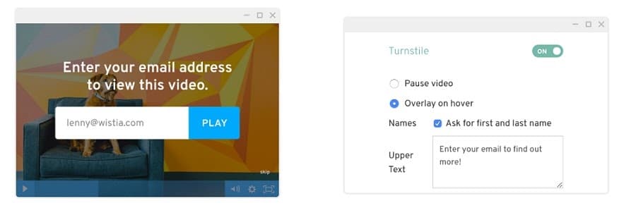 Wistia Lead Capture Formular