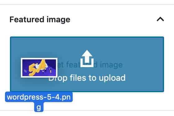 Drag and Drop für Featured Images