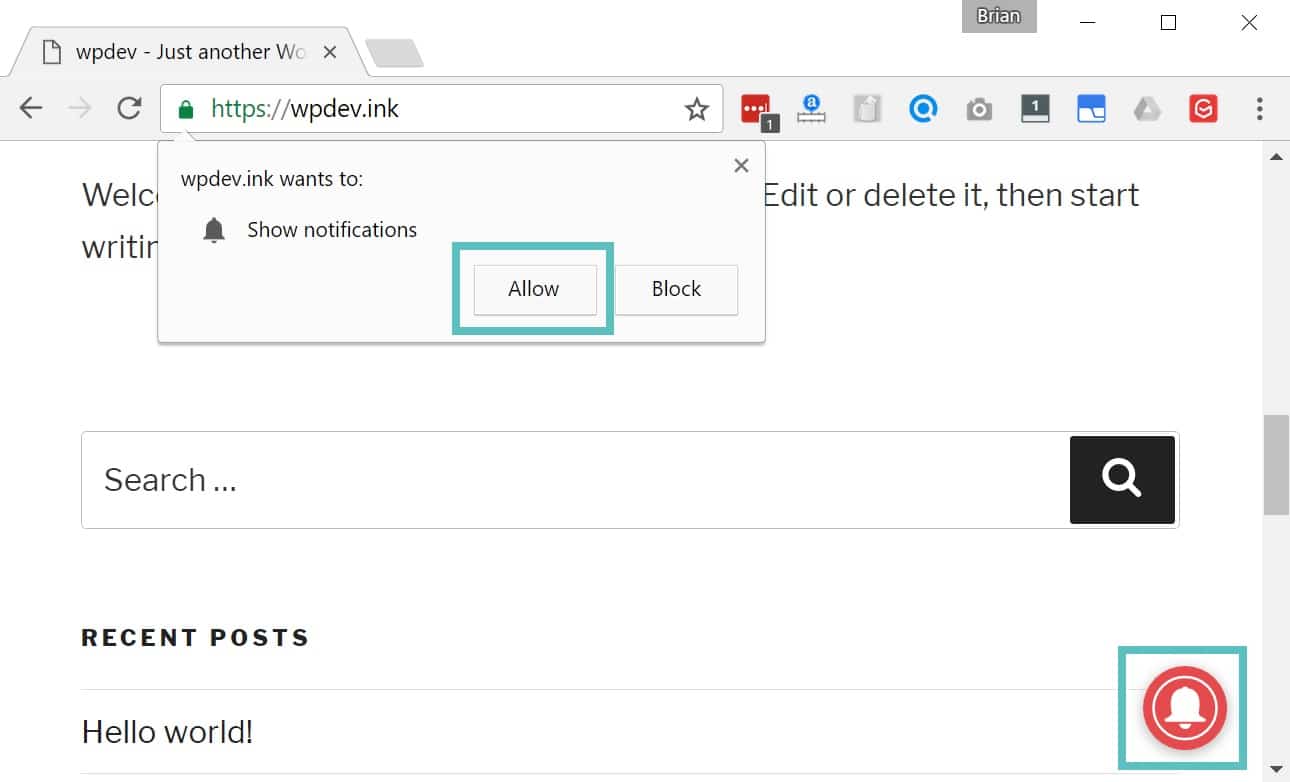 Abonner på push-notifikationer