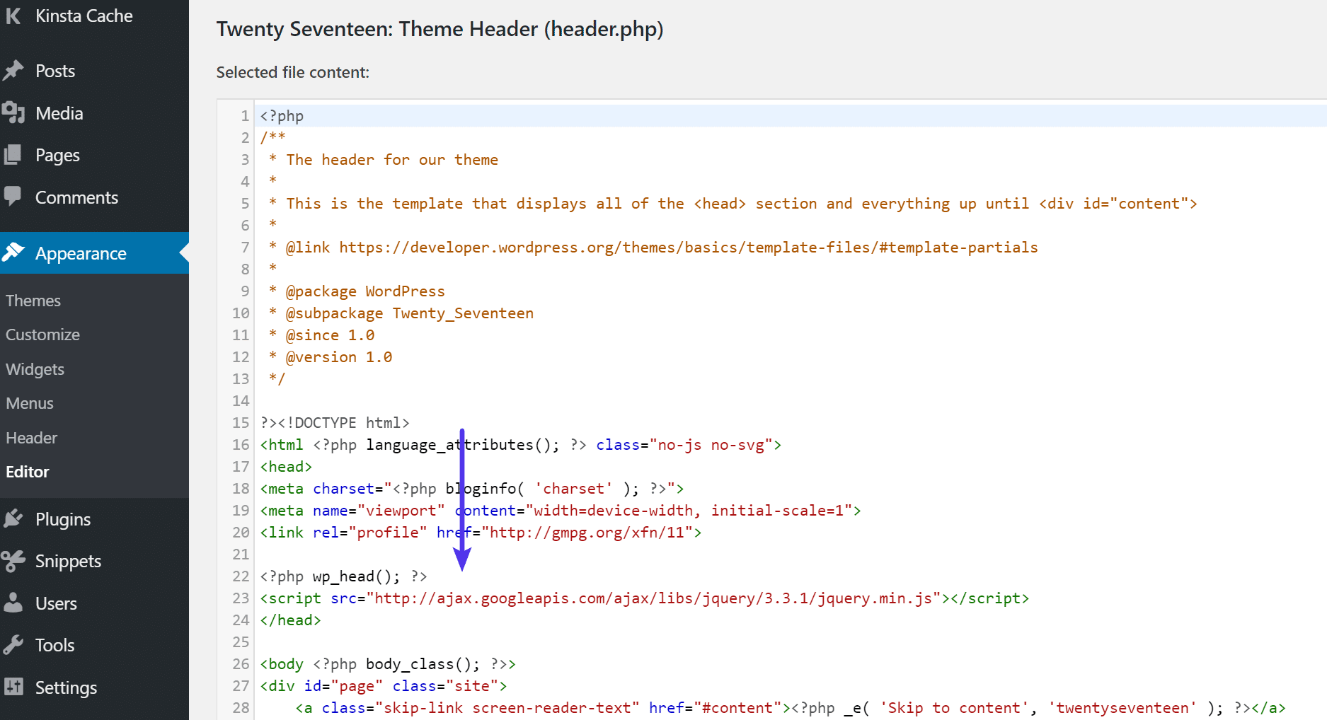 HTTP eksternt script
