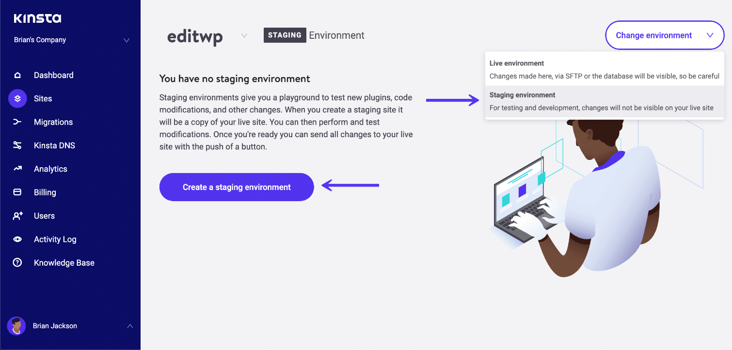Opret et WordPress-scenesite