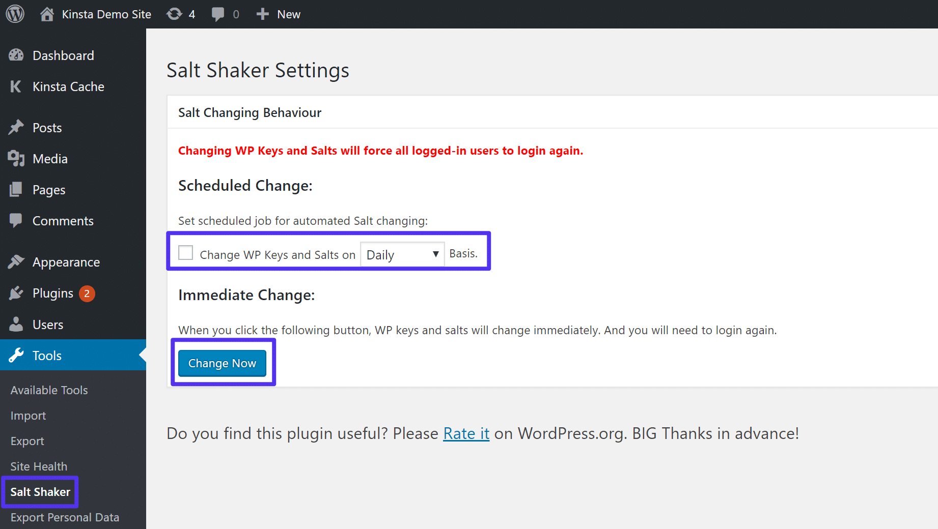 Sådan bruges Salt Shaker-plugin