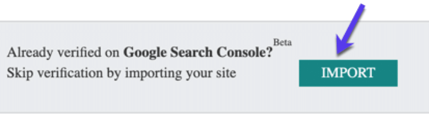 Importer indstillinger for Search Console til Bing