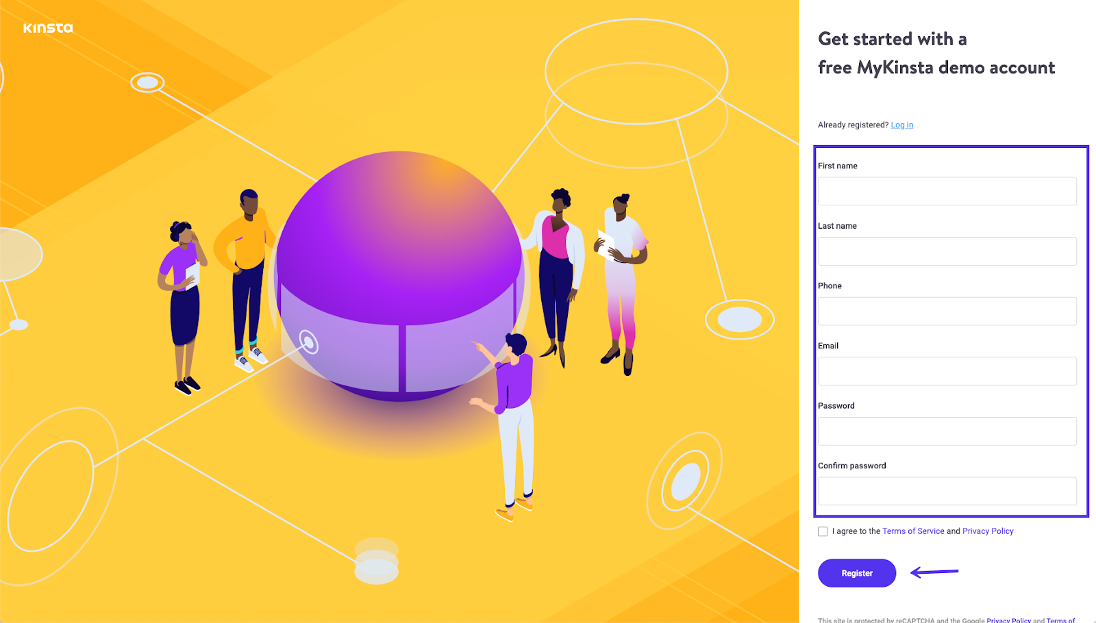 Oprettelse af en demokonto
