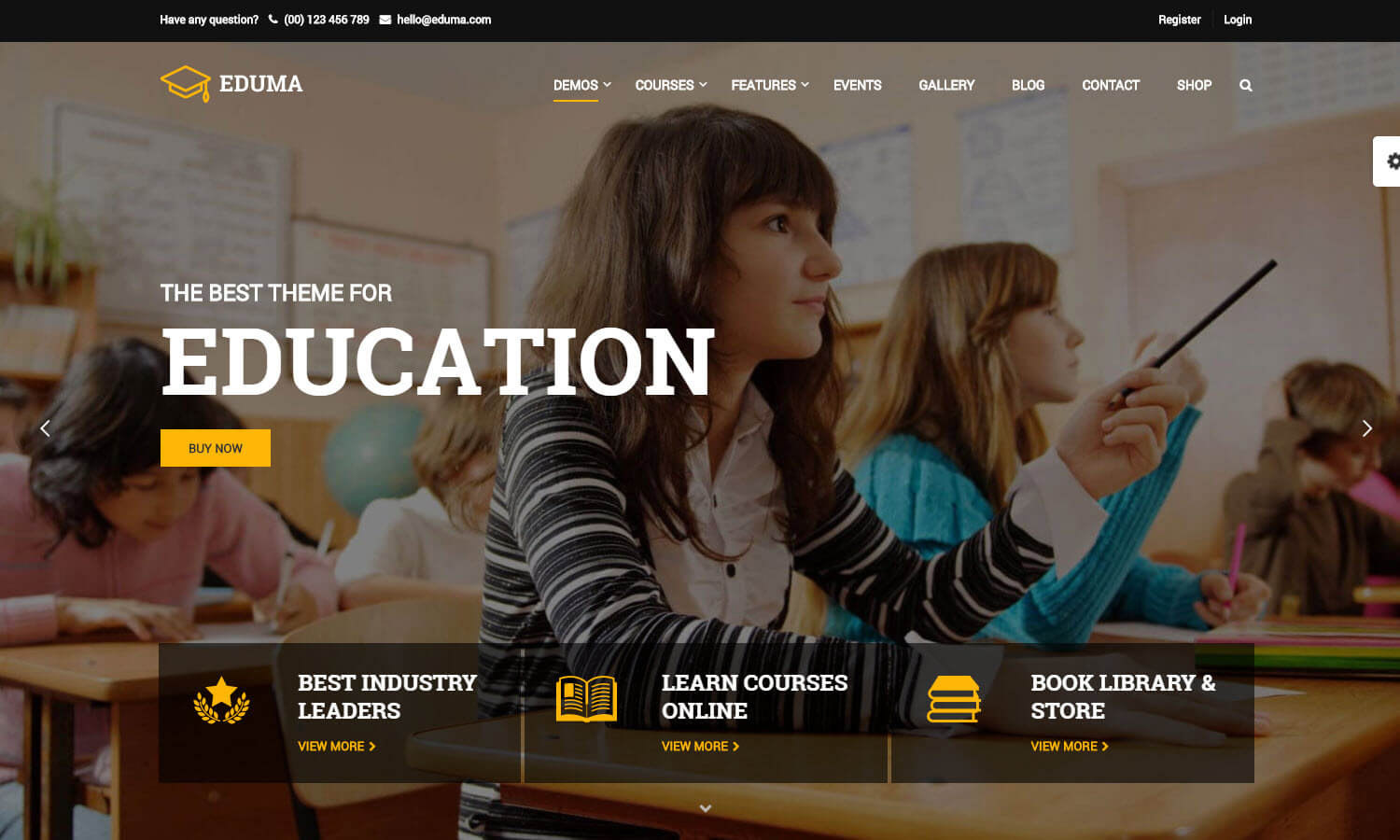 Education WP captura de pantalla