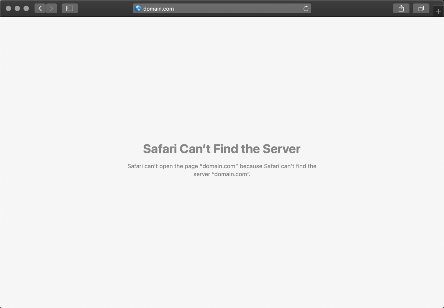 Error DNS_PROBE_FINISHED_NXDOMAIN en Safari
