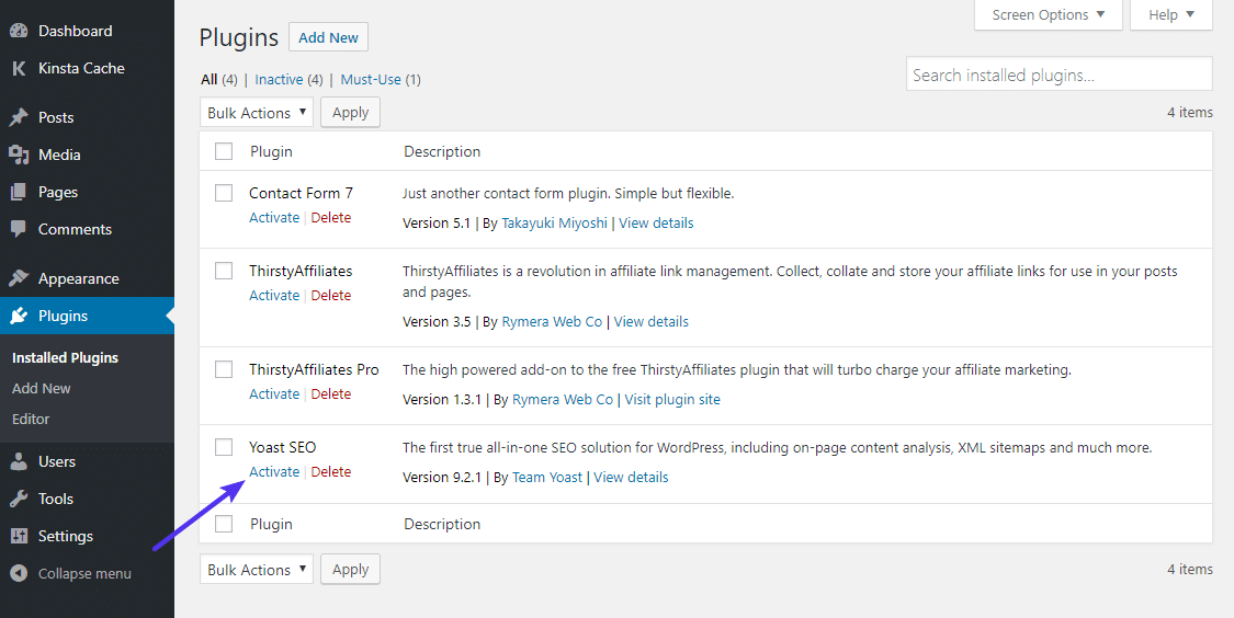 Reactive sus plugins uno por uno