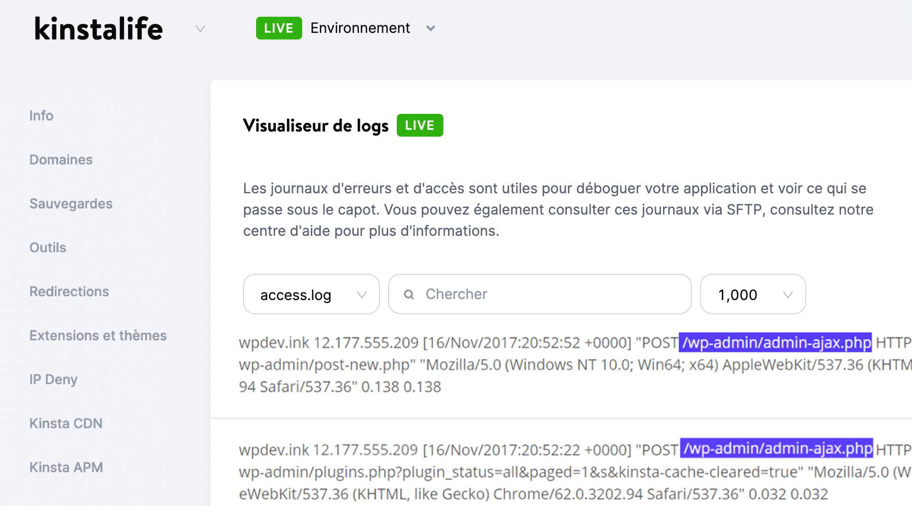 Fréquentes requêtes de sauvegarde automatique admin-ajax.php