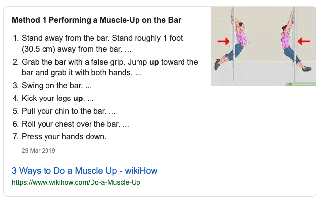 Types de snippet : Listes numérotées