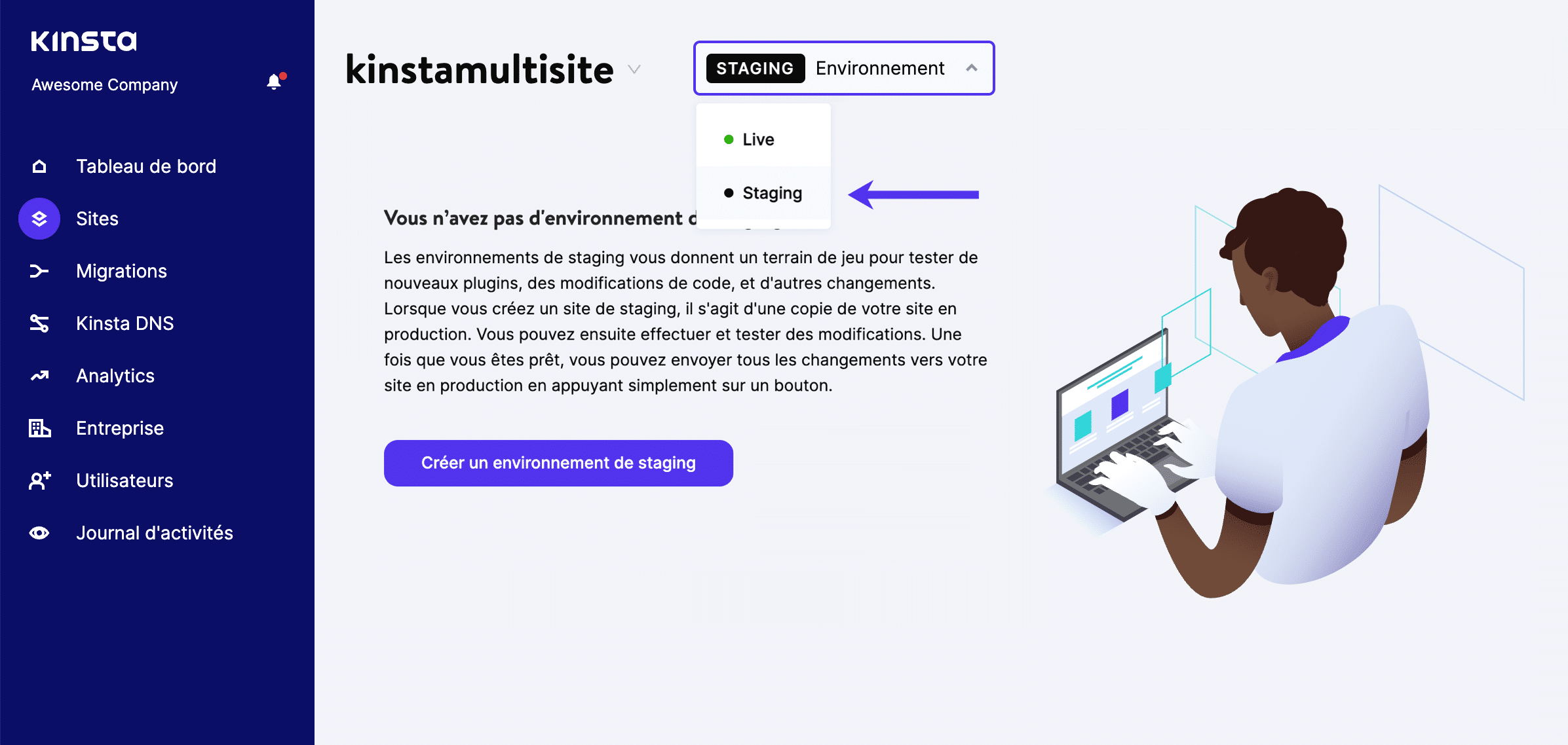 Créer un environnement de staging WordPress