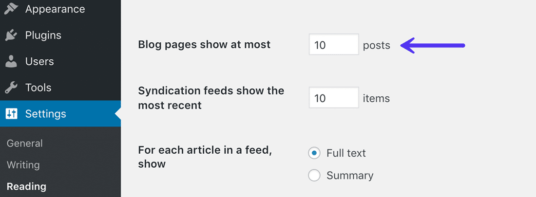 Limiter le nombre de’articles dans le flux de votre blog