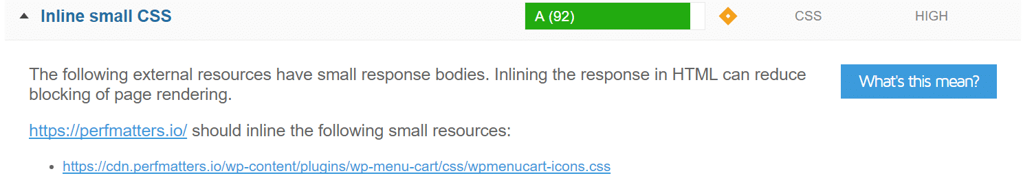 Inserite CSS piccoli in linea