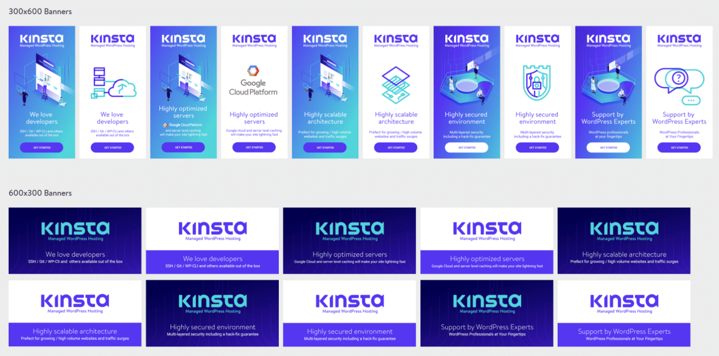 Banner di affiliazione di Kinsta