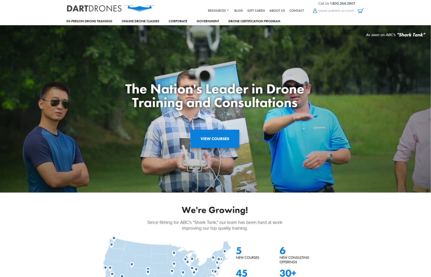 Il sito web di DARTDrones