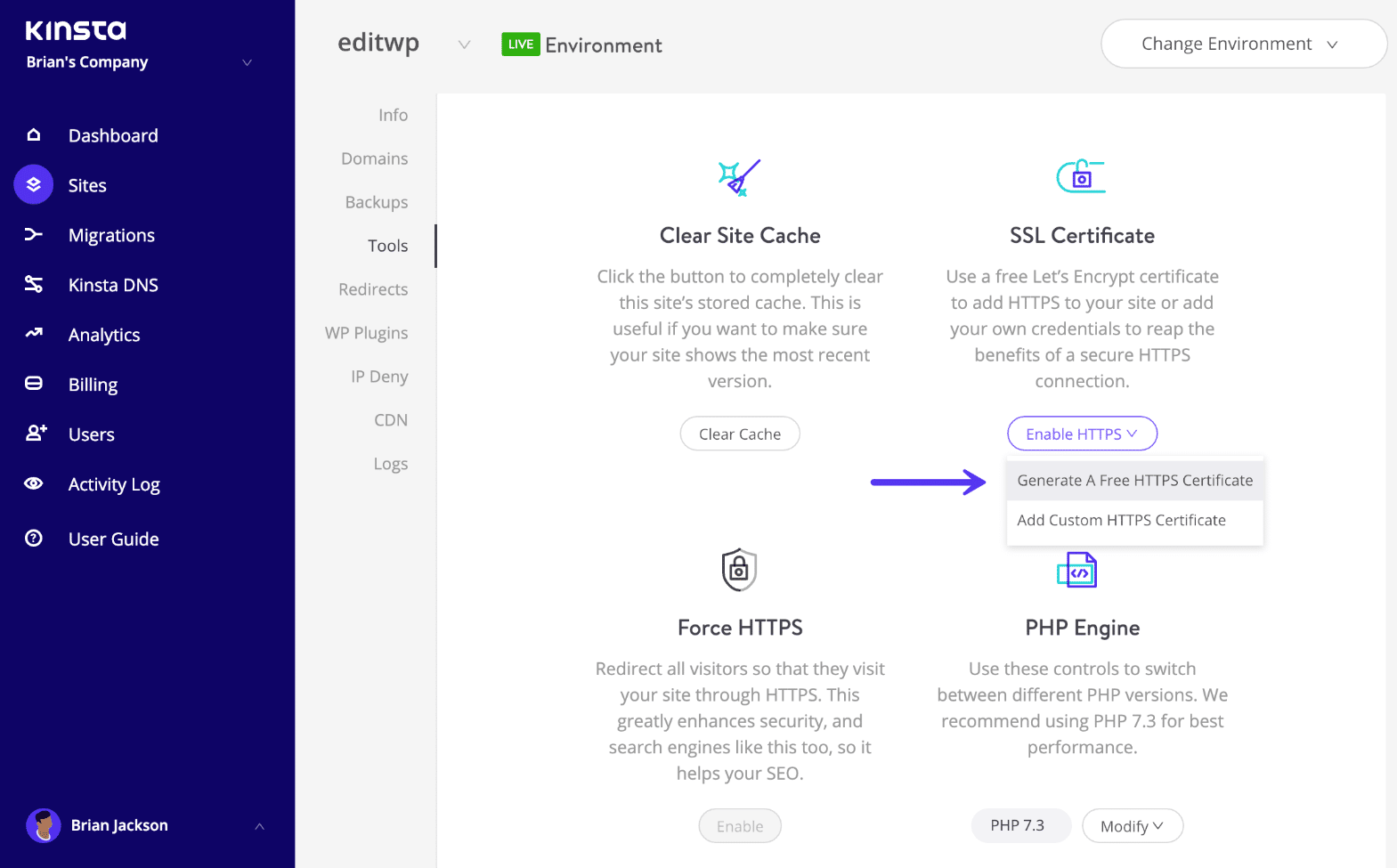 Installare il certificato SSL gratuito