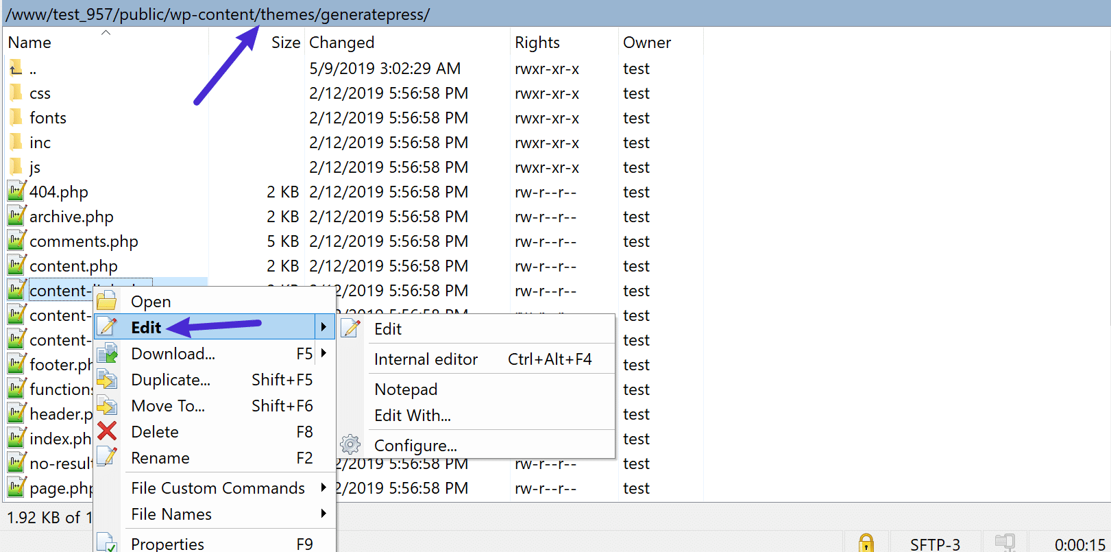 Come modificare il codice HTML di WordPress tramite SFTP