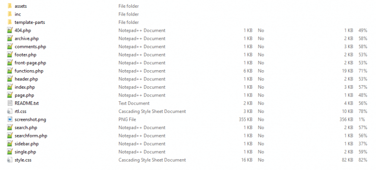 File PHP in un tema WordPress Twenty Seventeen