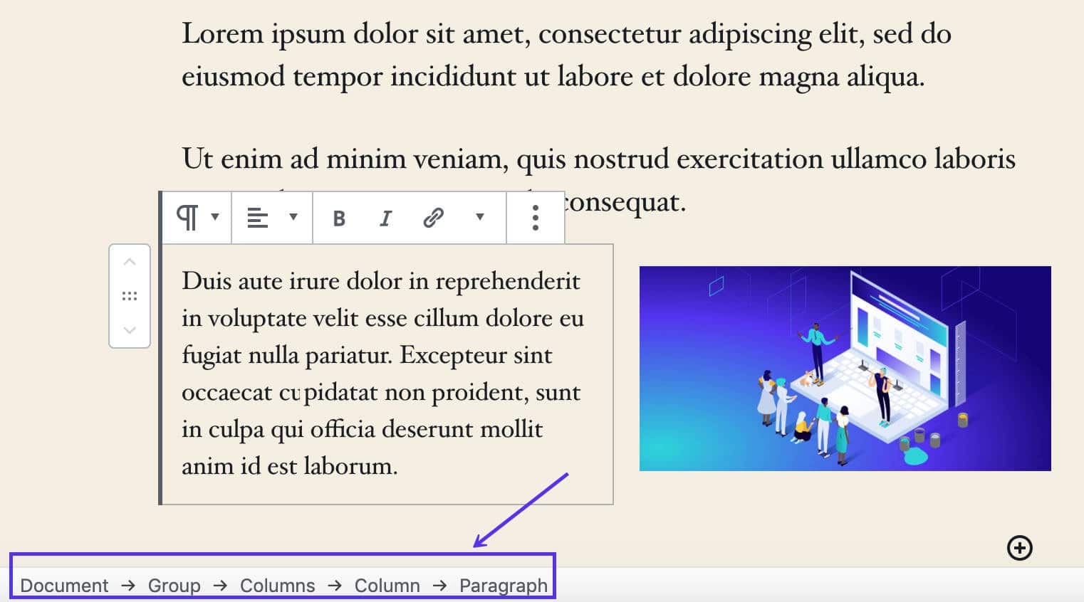 Il nuovo menu Breadcrumb