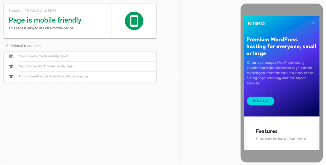 Strumento Test di ottimizzazione mobile di Google