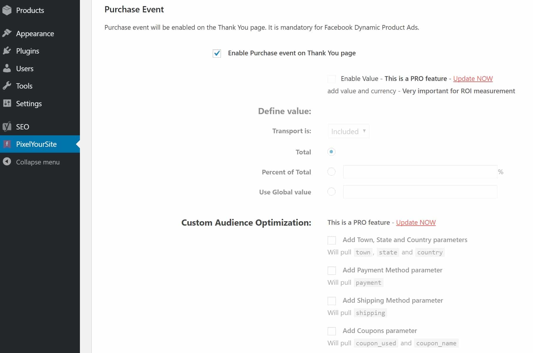 WooCommerceの「購入」イベントの「ありがとうございました」ページ