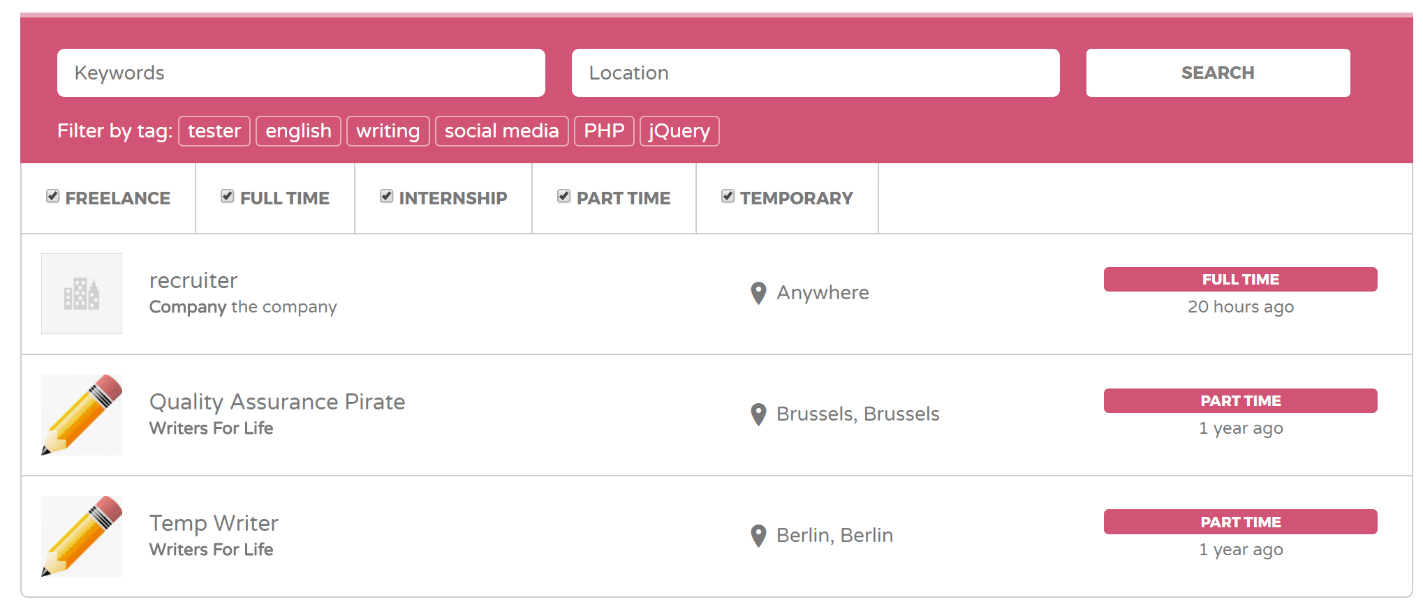 WordPressでの求人掲示板