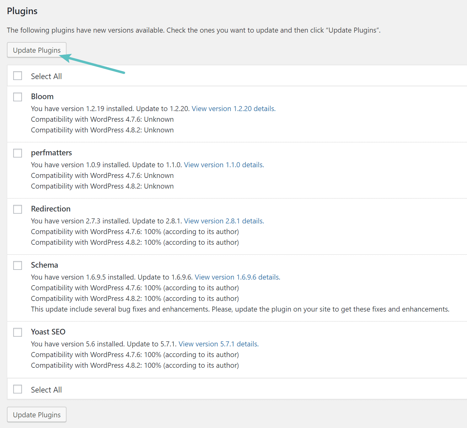 WordPressプラグインの更新