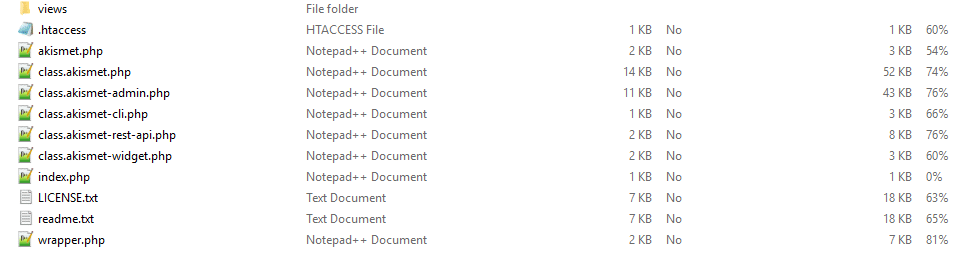 WordPressプラグインのPHPファイルの一例