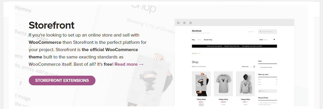 StorefrontはWooCommerceの公式テーマ