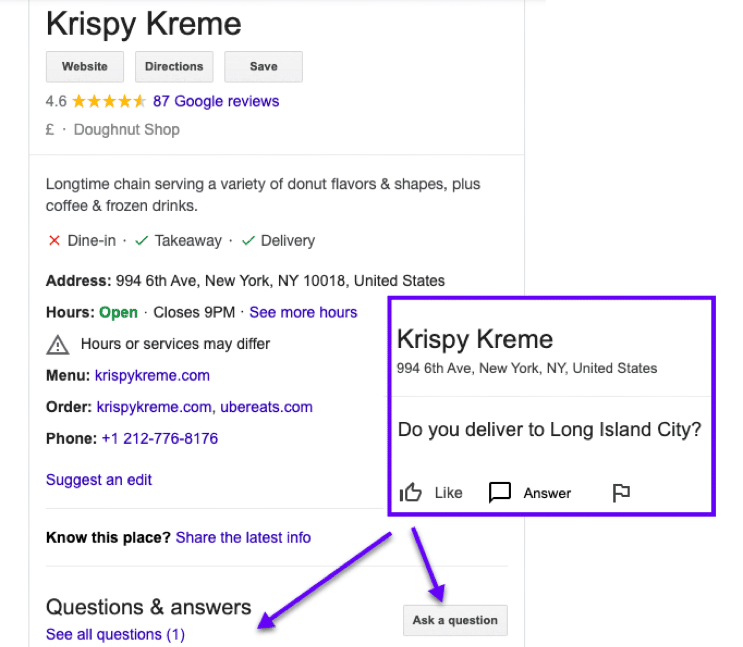 Googleマイビジネスのリスティングで顧客の質問を受け付け、回答する