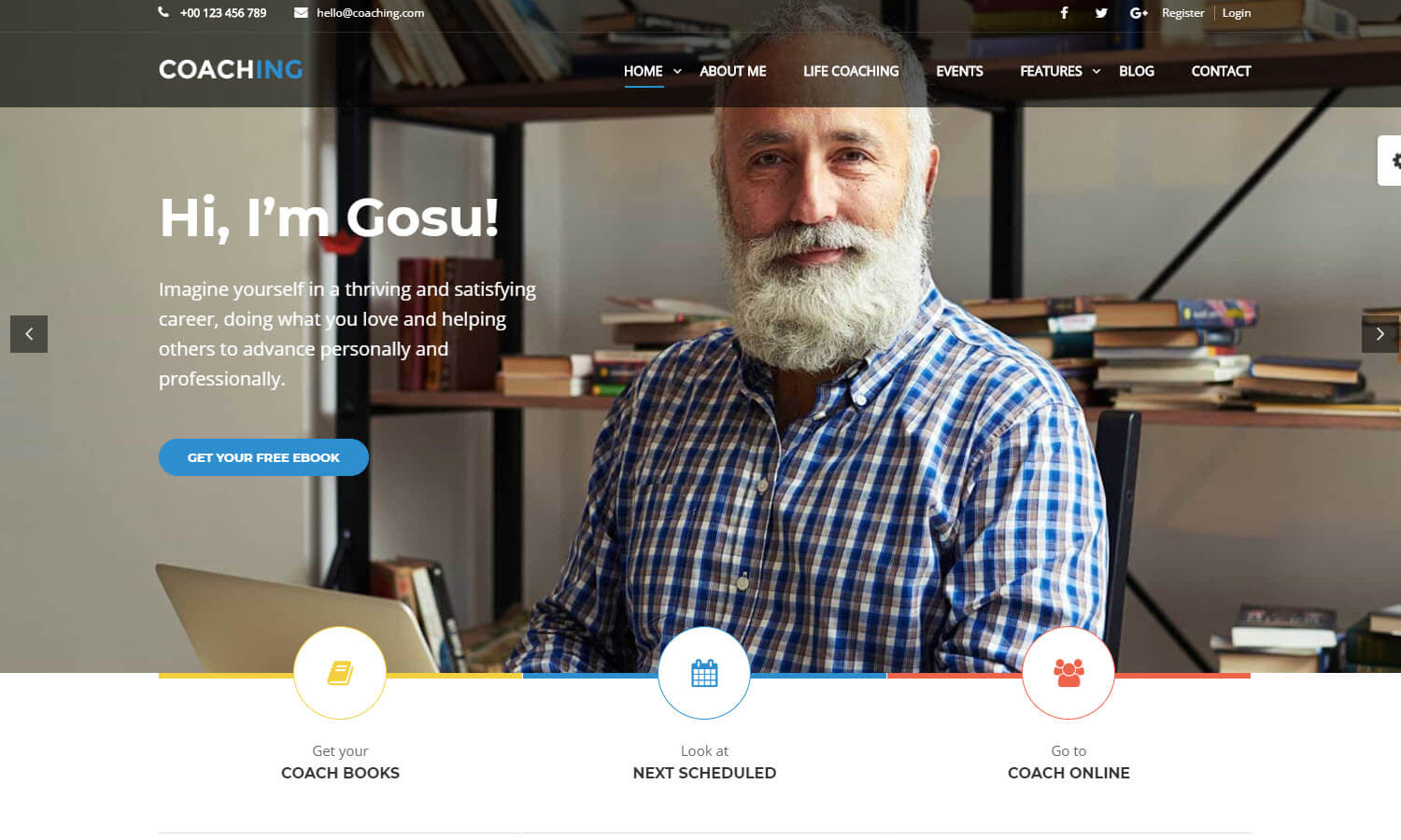 Coaching WP captura de tela