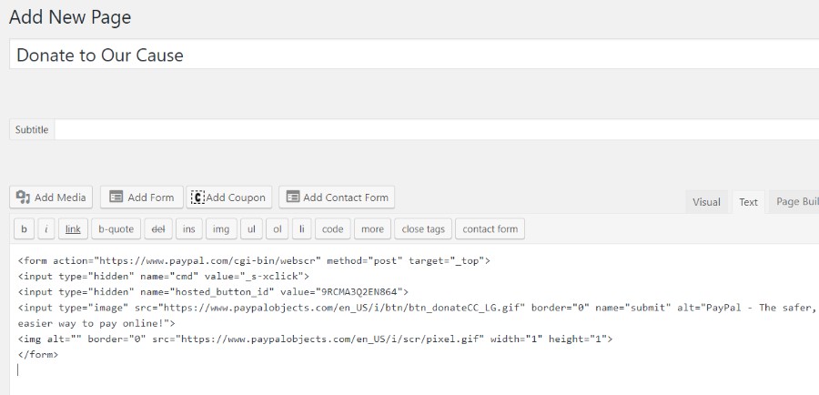 Colar o código no editor de texto