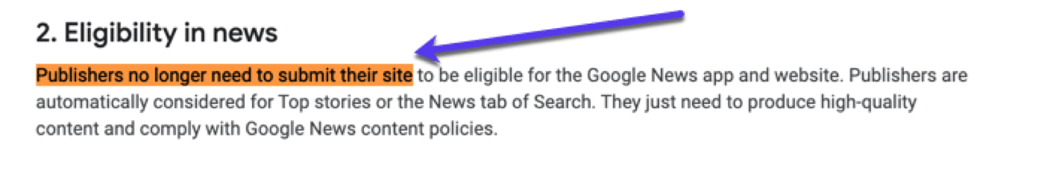 A palavra oficial do Google sobre ser elegível para o Google News