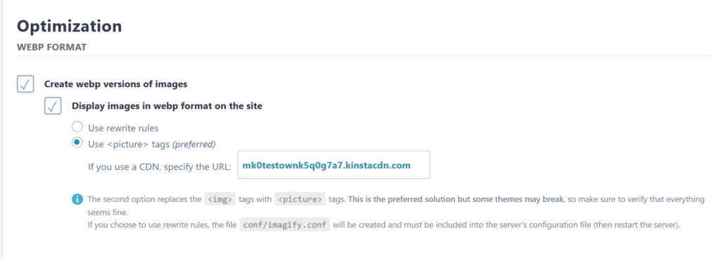 Como habilitar imagens do WordPress WebP no Imagify