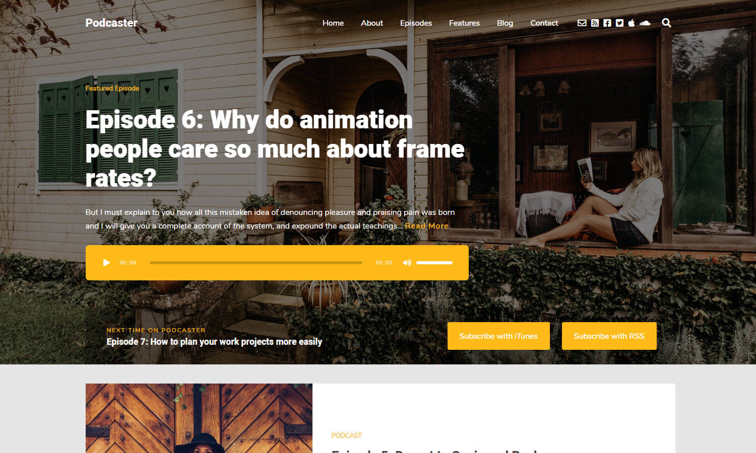 Podcaster skärmdump